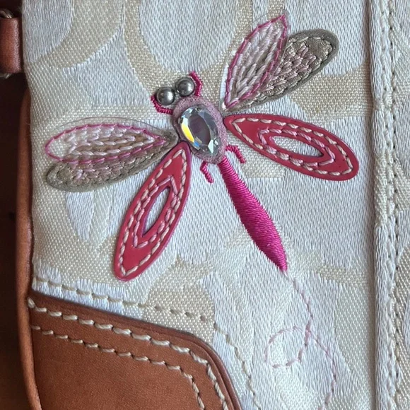 Coach Vintage Dragonfly Wristlet Wallet Clutch - Picture 3 of 15